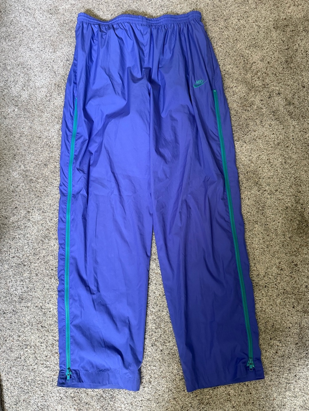 Vintage Nike Purple Track Pants with Teal Accents